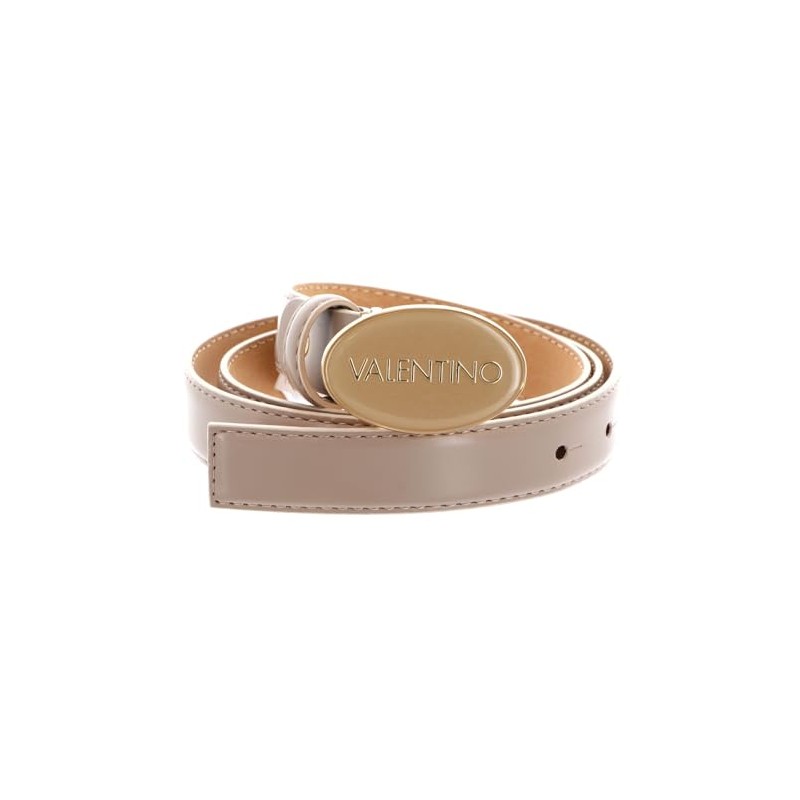 VALENTINO Block Plaque Buckle Belt W105 Beige/Oro - Can be