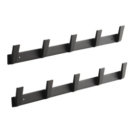SOTECH Blackline ALBUS Hook Rails 450 mm with 5 Hooks Black Set of 2