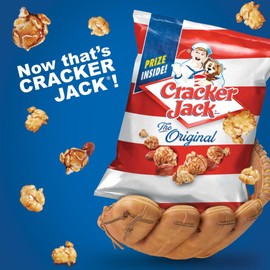 Sweet and Salty Popcorn Individual Bags, 30 Count Bulk Pack- Classic Caramel Coated Popcorn & Peanuts, On-the-Go Snack by Crackerr Jack
