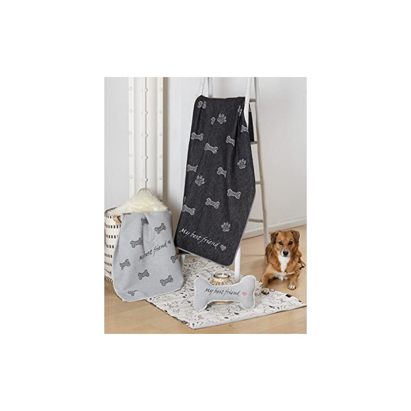 David Fussenegger Dog Blanket 'My Best Friend/Bone Allover 70 x
