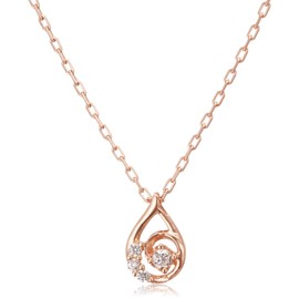Bloom 0772-0643-0016-0000 Women's Necklace, Silver, Pink Gold Plated, Cubic Zirconia, Drop Motif, Sterling Silver, Cubic Zirconia