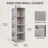 Foldable Hanging Closet Organizer with Mesh Side Pockets, Washable Non-Woven