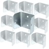 Fence Pancel Bracket Fixings Galvanised Panel Clip Pack of 24