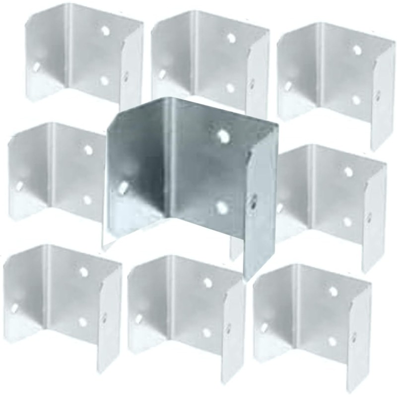 Fence Pancel Bracket Fixings Galvanised Panel Clip Pack of 24