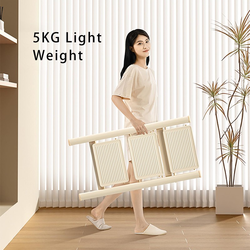 Frezon 3 Step Ladder, Folding Stool With 20CM Widened Pedal,