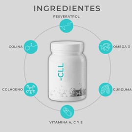 Dekós -CLL Reduce Celulitus | Suplemento Alimenticio Elaborado de Colágeno, Cúrcuma, Resveratrol, Omega 3, Colina, Vitamina A, C y E | Anti Celulitis, Desinflama, Cuida e Hidrata la Piel | 300gr - 30 porciones
