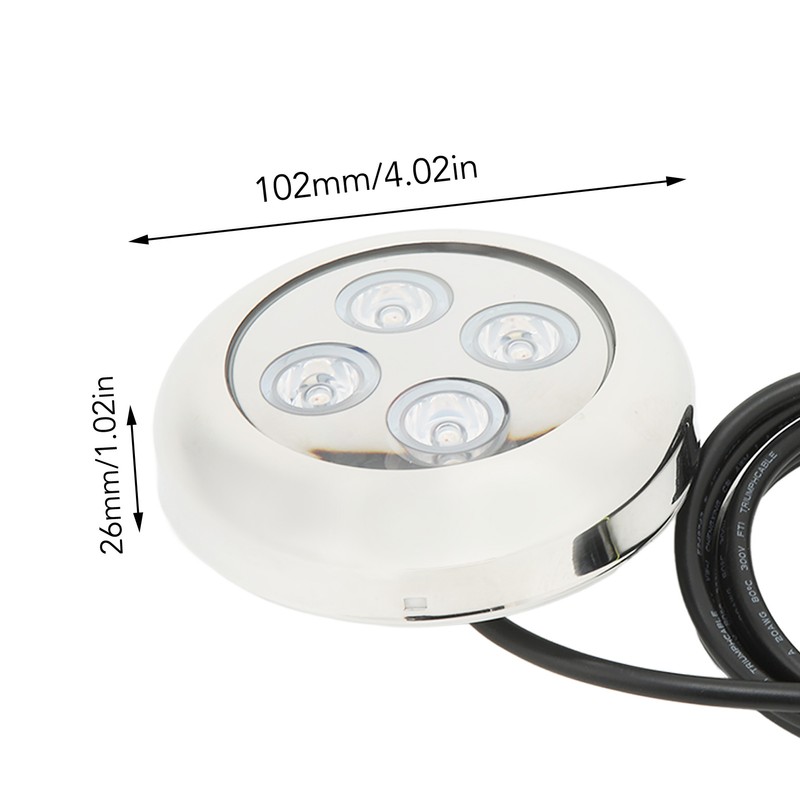 Marine Underwater Light 60° Angle IP68 Waterproof Seawater Interior Dome