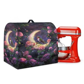 Stand Mixer Covers Home Kitchen Decoration Hummingbird Moon Rose Kitchen Aid Mixer Cover Dust Cover with Pockets and Handle Kitchen Accessories Mixer Covers