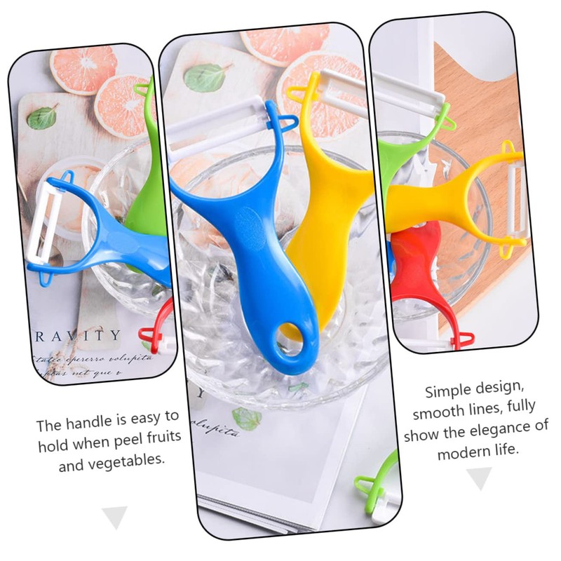 Alipis 10pcs Set of Ceramic Peelers Ideal for Vegetables Fruits