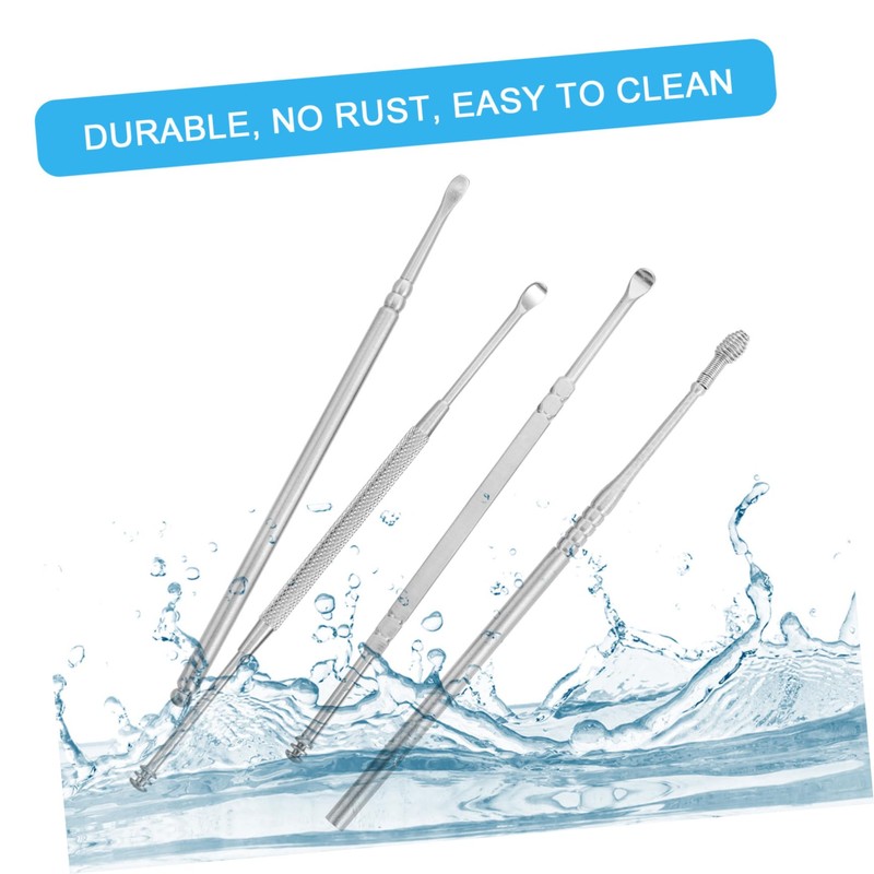 FOMIYES 3sets Spiral Design Remover Tool Ear Set with Storage