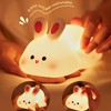 Ocegaoem Bunny Night Light, Cute Silicone Rabbit Lamp, Dimmable LED