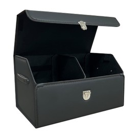 Wuatow Car Trunk Organizer, Car Storage Organizer, SUV Trunk Organizer - Spacious, Durable, and Foldable - Keep Your Trunk Neat and Organized - Black - Small