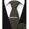 JEMYGINS Cashmere Wool Tie and Pocket Square Tie Clip Sets