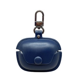 Casevita Case Compatible with Bose Ultra Open Earbuds with Keychain, Soft PU Leather Protective Case for Bose Open Ear Case for Men and Women, 3C-BE-101001-OPEN-Blue