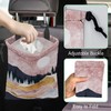 NHNXHWIA Pink Mountain Car Trash Bag,Full Moon Hanging Drawstring Car