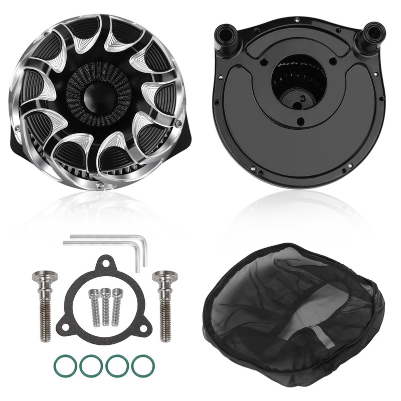 kekykm Twin Cam Air Cleaner Intake Filter Kit For Harley