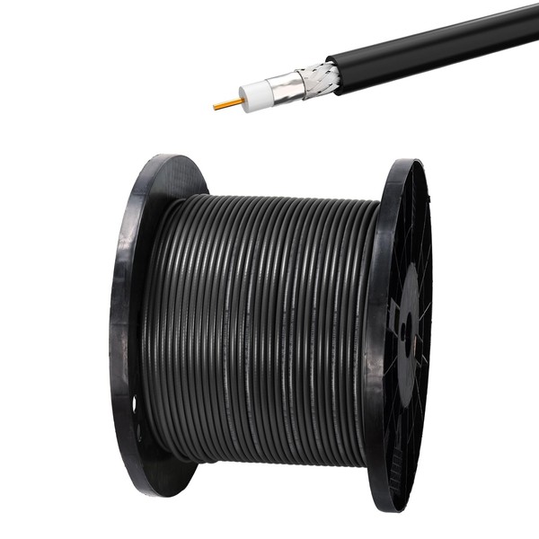 Superbat Belden 1694A Coaxial Cable Black 100ft Low Loss Precision