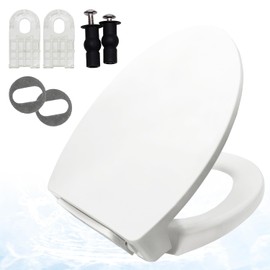 Toilet Seat Elongated Soft Close for TOTO SS113/SS114/SS154/SS224/SS204/SS214/SS237/SS247, Heavy Duty Slow Close Toilet Seat Replacement for Heavy People with 1-pack Toilet Bolts and Nuts