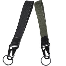 Luxiremi 2 Pcs Wrist Lanyard for Keys, Keychain Wristband, Nylon Straps with Key Ring, Lanyards for Keys, Short Lanyard, Car Key Lanyard, Keychain Lanyard for Women Men
