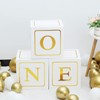 初めての誕生日バルーン 1箱 - 1歳の誕生日デコレーション キューブは、ケーキとして「1つ」の文字をブロック スマッシュ写真撮影小道具 初めての誕生日のデコレーション 背景幕、パーティーのデコレーションを明らかにします。