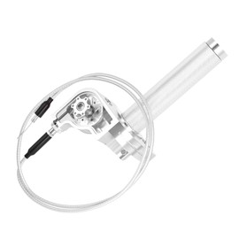 Throttle Grip Throttle Cable Motorcycle 22mm Universal CNC Aluminum Accelerator Throttle Twist Grips Handlebars for KLX CR CRF EXC XR TTR CB SSR ATV Dirt Bike Pit Bike (Silver)