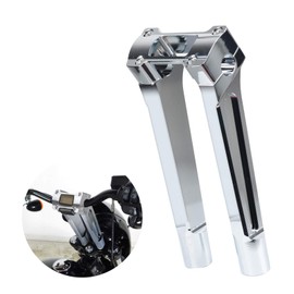 Sresk 1 inch 25mm Straight Handlebar Risers Height 10 inch Top Clamp Fit for Harley M8 Softail Street Bob Breakout Low Rider ST 2018 2019 2020 2021 22022 2023 2024 (Chrome)