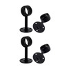 4pcs Stainless Steel Black Ceiling Curtain Pole Holders Brackets Wall