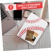 Outanaya Baseball Card Binder Album Durable PU Cover Four Pocket