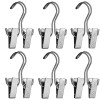 Boottique Hanging Boot Rack -Boot Storage with 6 Silver Hangers