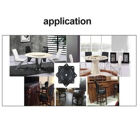 Table Turntable, Universal Heavy Duty 360 Degree Seat Swivel Base Square Furniture Swivel Mechanism Bar Stool Mount Plate Ball Bearing Boat Bracket Replacement Parts Hardware for Chair Recliner(6in)