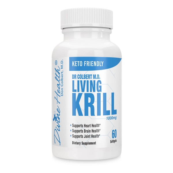 Dr.Colbert's Keto Zone® Living Krill Oil 1000mg Per Softgel Plus DHA & EPA (60 Servings)
