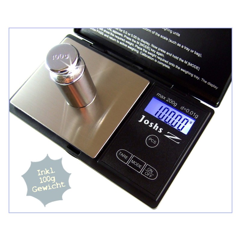 Precision Digital Scales with Matching Adjustment Weight from 0.01 g