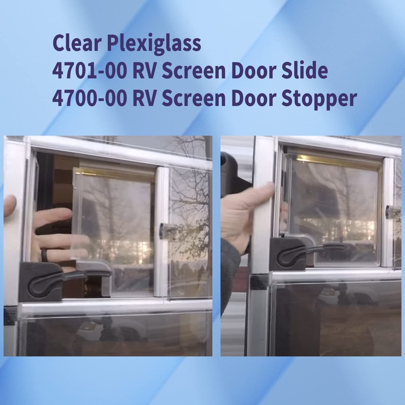 4701-00 RV Screen Door Slide Panel Replacement Clear Plexiglass, 4700-00