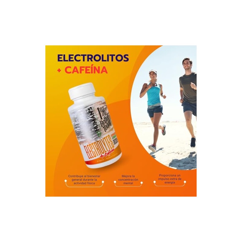 Human Health Complejo Electrolitos Cafeína Cápsulas Hidratación Energía Apoyo Rendimiento