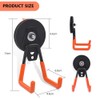 2PCS Heavy Duty Magnetic Hooks with Anti-Slip Coating, Large Strong