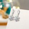 EVER FAITH Snowflake Dangle Earrings, 925 Sterling Silver Snow Flake