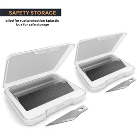 Nicpro 240 PCS Hobby Blades Set SK-5, Art Utility #11 Blades Refill Cutting Tool with Storage Case for Craft, Hobby, Scrapbooking, Stencil - 2 Pack of Case
