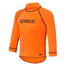 Speedo Boy's Long Sleeve Rash Top, Fluo Orange, 4 Years