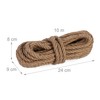 Relaxdays Jute Rope 10 mm, Set of 2 Natural Ropes,