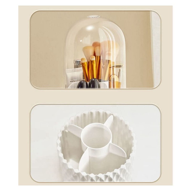 2Piece Makeup Brush Holder Dustproof & Waterproof Storage Make Up