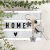 sourcing map Initial Letter Keychain, Cute Flower Keychain Alphabet I