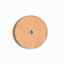 25 Wood Circle with 1/4" Center Hole Blank Discs 3/16" Thick (Select Size) (2.5")