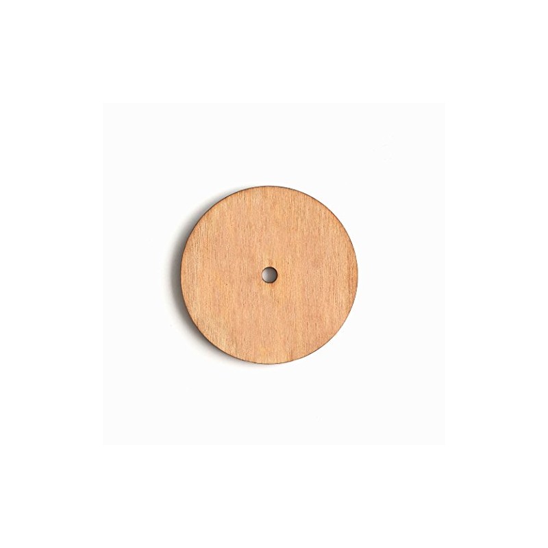 25 Wood Circle with 1/4" Center Hole Blank Discs 3/16"