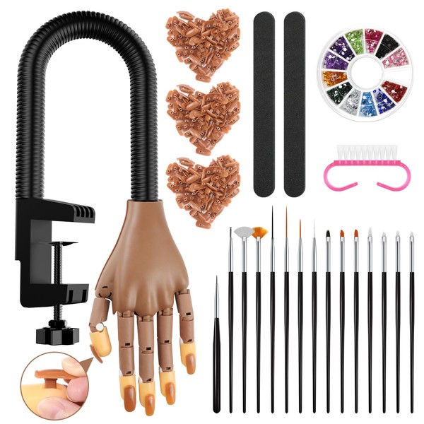 Practice Hand for Acrylic Nails - Flexible Fake Hand for