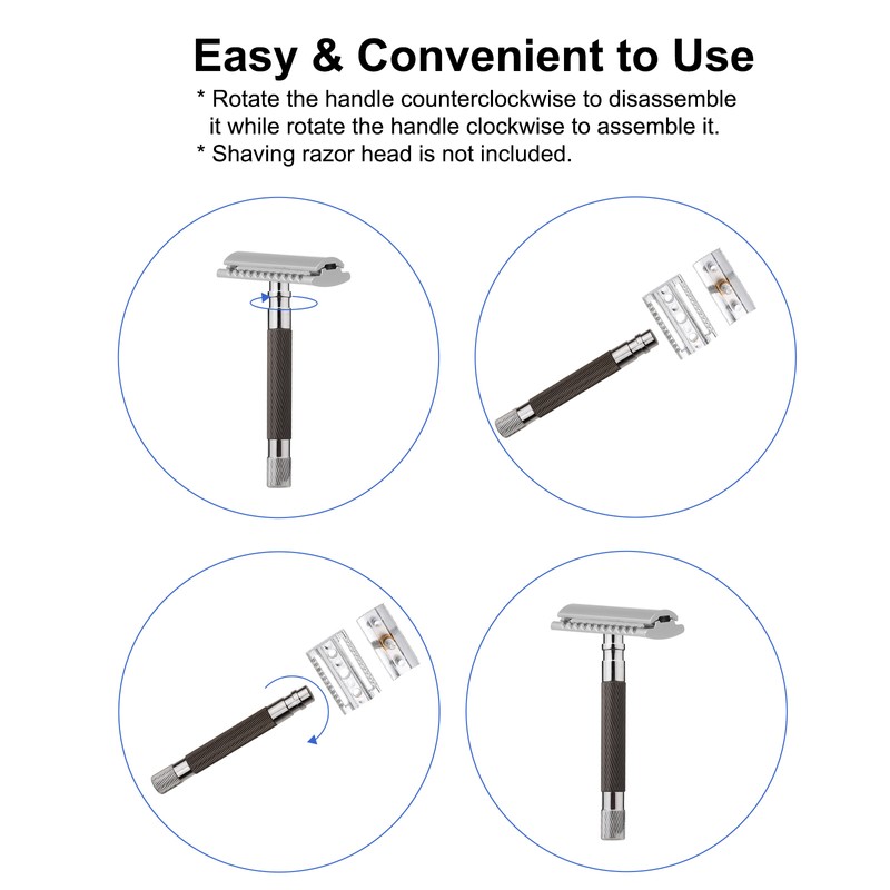 Shaving Handle for Safety Beard Razor Double Edge Shaving Razor