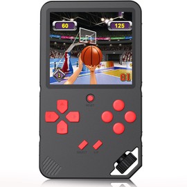 ZHISHAN Handheld Game Console Console for Kids with 3.0" Color Screen 220 16 Bit Fun Video Games Portable Gaming Player Toy for Children Birthday (Black)