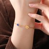 PDOUSELF Stainless Steel Evil Eye Bracelets for Women Trendy Adjustable,