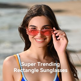 Dollger Rectangle Sunglasses for Women Retro Y2K PINK Sunglasses Sugar 90s sunglasses Pink2