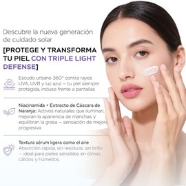 Sun Ampoule Facial  Srum Protector Solar con Niacinamida, cido Hialurnico y Extractos Naturales  Hidratacin Ligera y Cuidado Diario 30 ml             