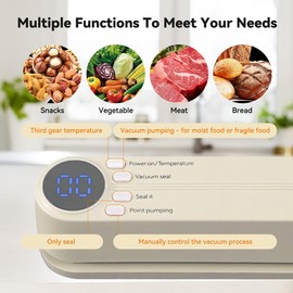 Portable Mini 3-in-1 Cordless Rechargeable Food Saver Vacuum Sealer for Dry & Moist Food Storage, Portable Design with 4 Snack Bags, 1 Storage Bag, Inflation Pump, Needle & Nozzle Included